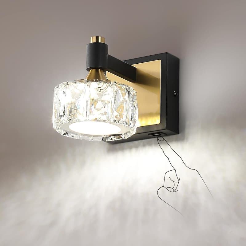 1-light mounted light circle vanity light metal wall light
