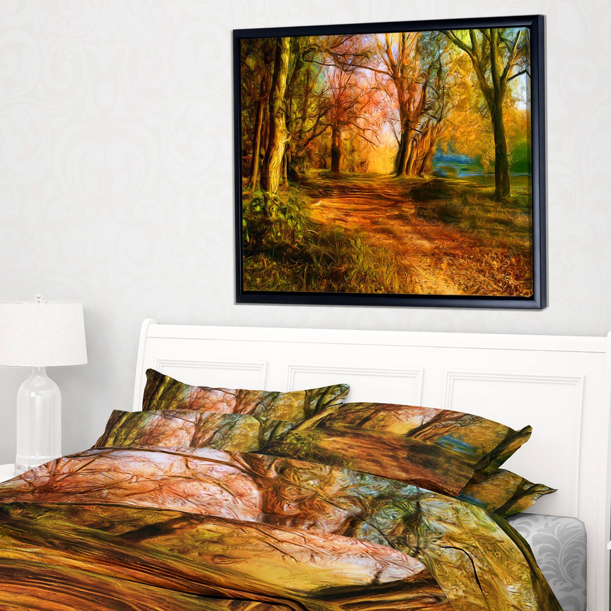 Designart "Beauty of Nature" Landscape Art Print Framed Canvas Bed