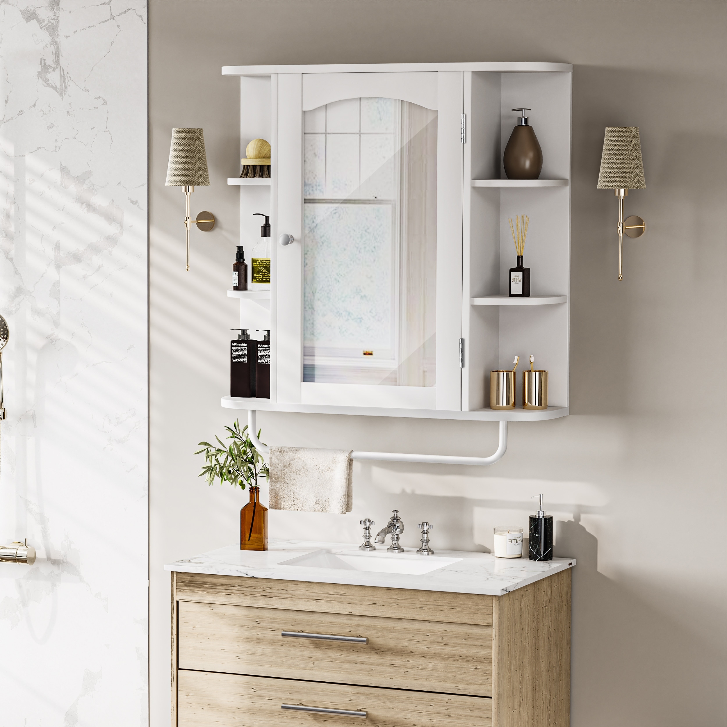 Flip Frame - 21 Medicine Cabinet, Wall Storage Desk, Over Toilet Cabinet,  Spice Organizer - Bed Bath & Beyond - 28228517