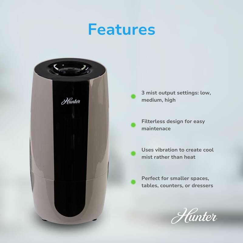 Hunter Fan Aspire 0.7 Gal Ultrasonic Cool Mist Humidifier