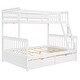 preview thumbnail 9 of 71, Classic Wooden Bunk Bed,Twin-Over-Full Bunk Bed with Ladders and Two Storage Drawers
