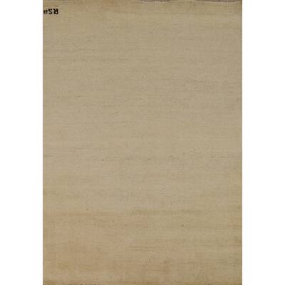 Gabbeh Modern Rug Hand-Knotted Wool Carpet - 4'0"x 5'9"