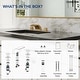 preview thumbnail 26 of 34, Double Handle Waterfall Bathroom Faucet with Pop-up Drain,Widespread 3 Hole Bathroom Sink Faucet