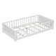 preview thumbnail 56 of 58, Twin size Floor Platform Bed with Built-in Book Storage Rack,Door