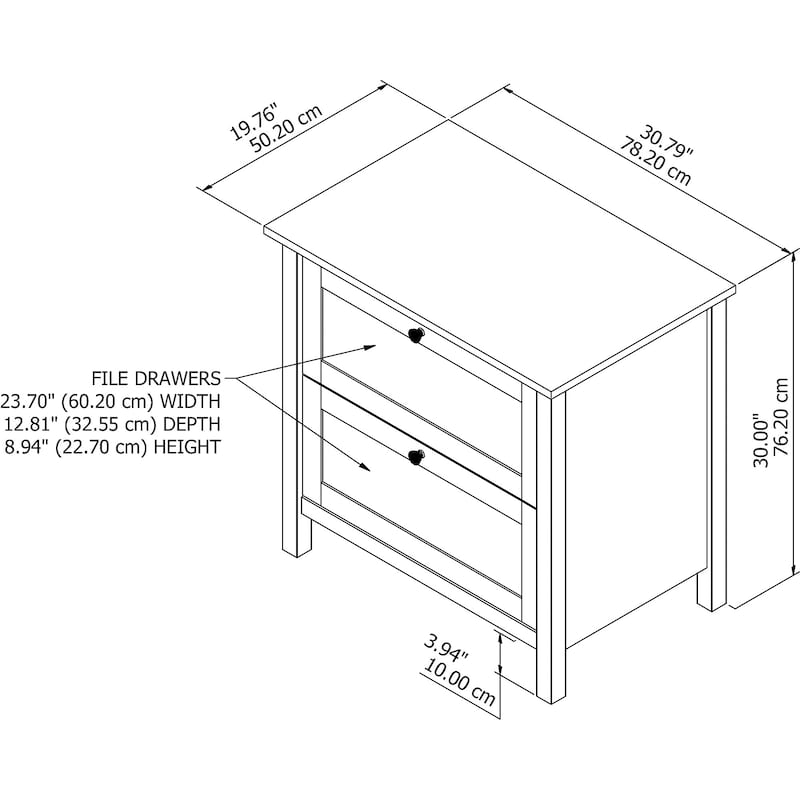 Mayfield 2 Drawer Lateral File Cabinet by Bush Furniture