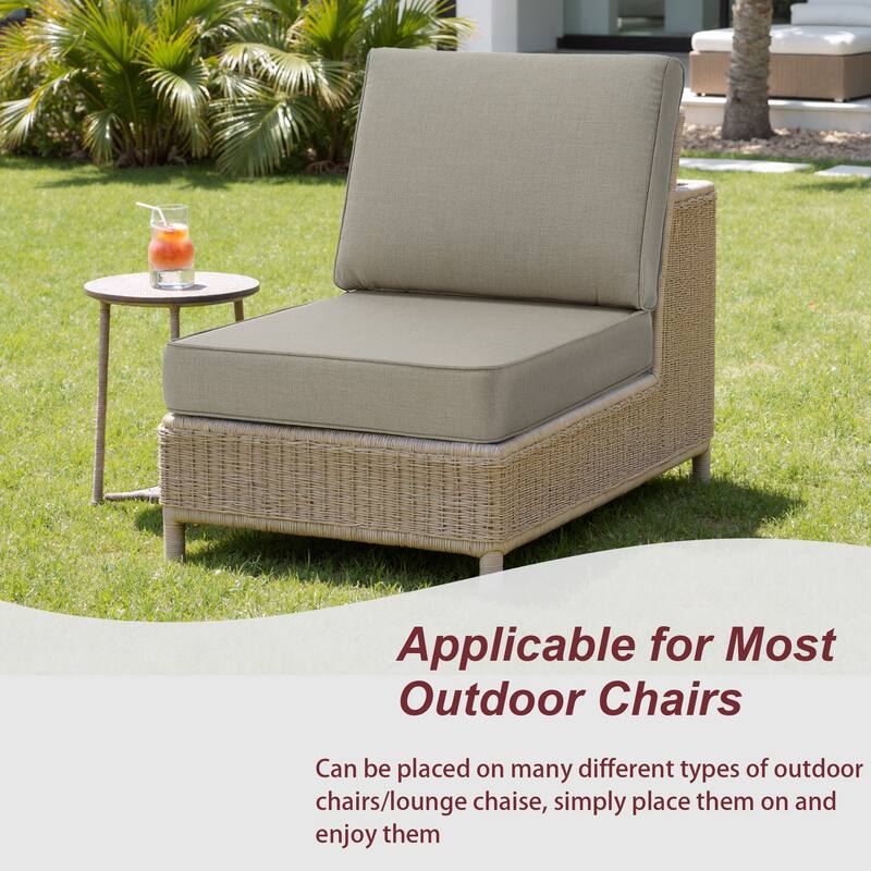 Sunbrella 24"x23"x5" Thick Cushion Outdoor Deep Seat/Back Cushion