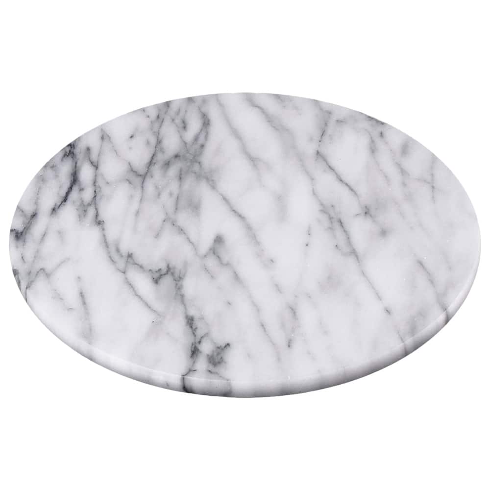 Creative Home White Marble 8" Trivet, Cheese Board