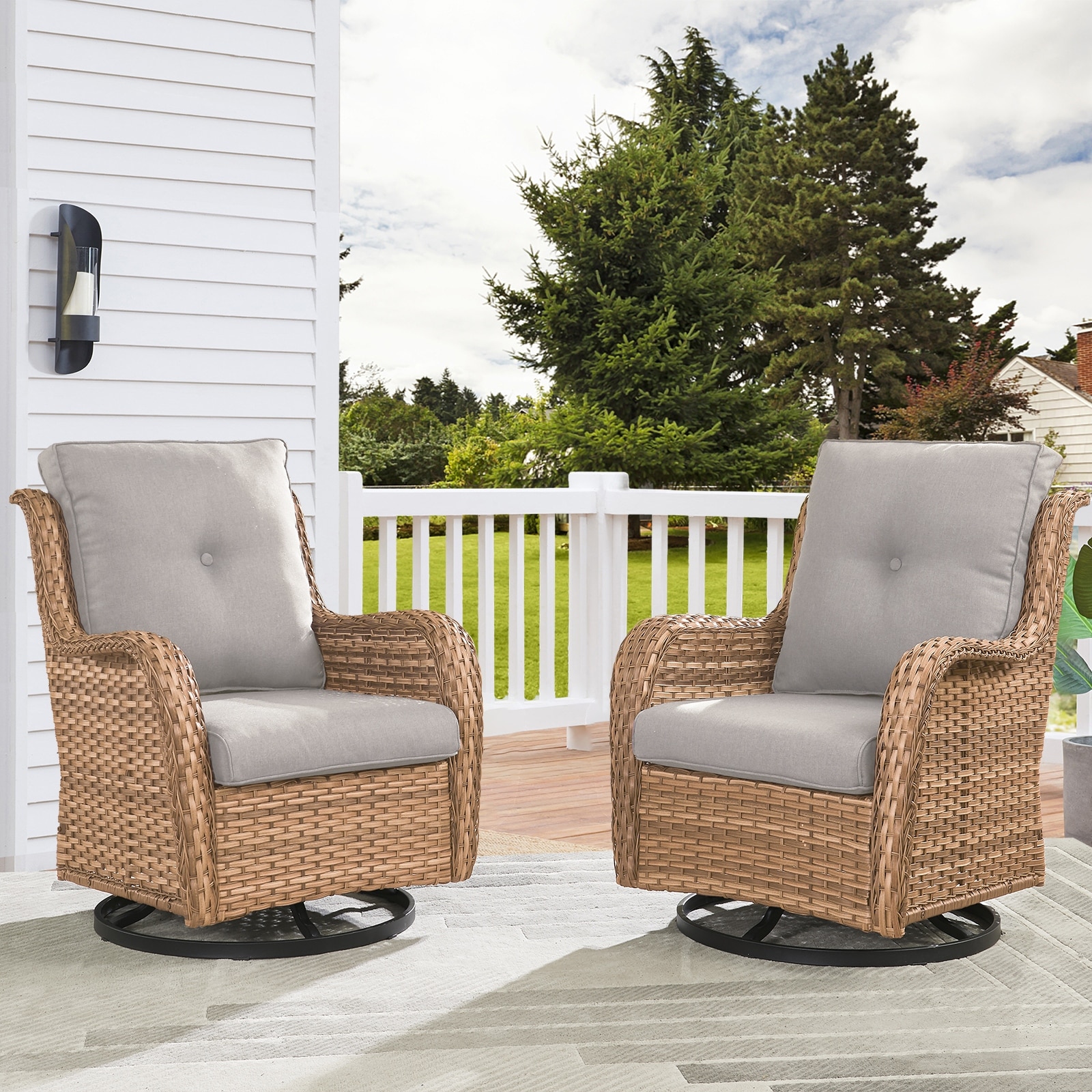Broyhill swivel patio discount chairs