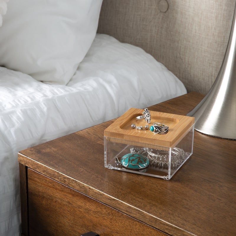 Simplify Clear Organizer with Bamboo Lid