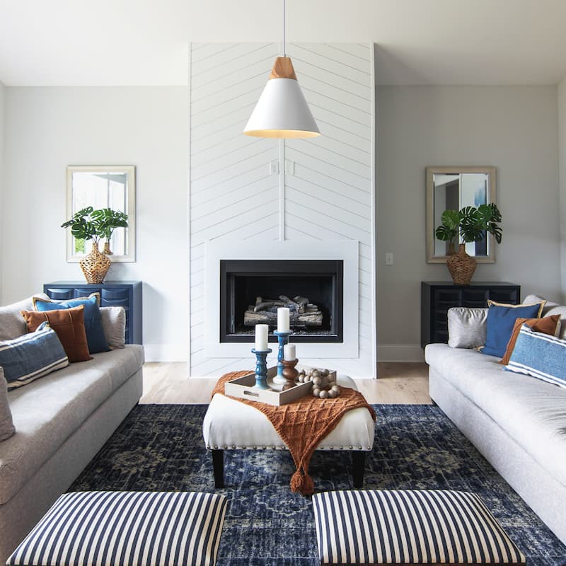 Farmhouse Pendant Light Fixture with Wood and Metal for Kitchen, Hallway,Living Room