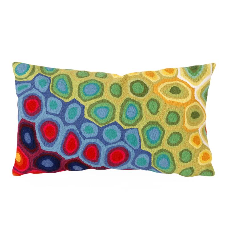 Liora Manne Visions III Pop Swirl Indoor/Outdoor Pillow Multi 12"X20"