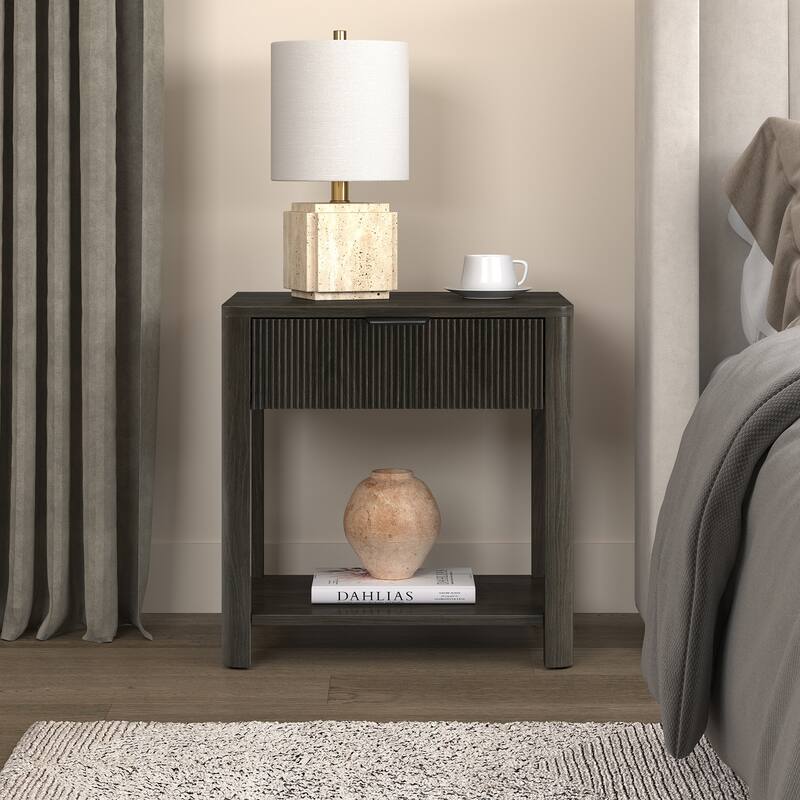 Pomona 24" Wide Rectangular Fluted Nightstand