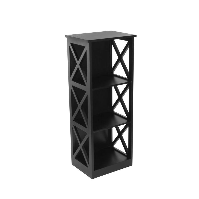 White Wooden 4 Shelves Shelving Unit