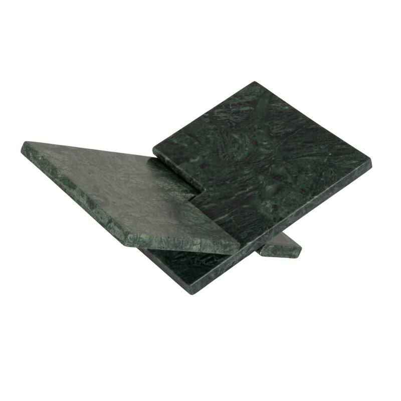 Decorative Marble Book Holder - 11.0"L x 7.5"W x 4.5"H - Green
