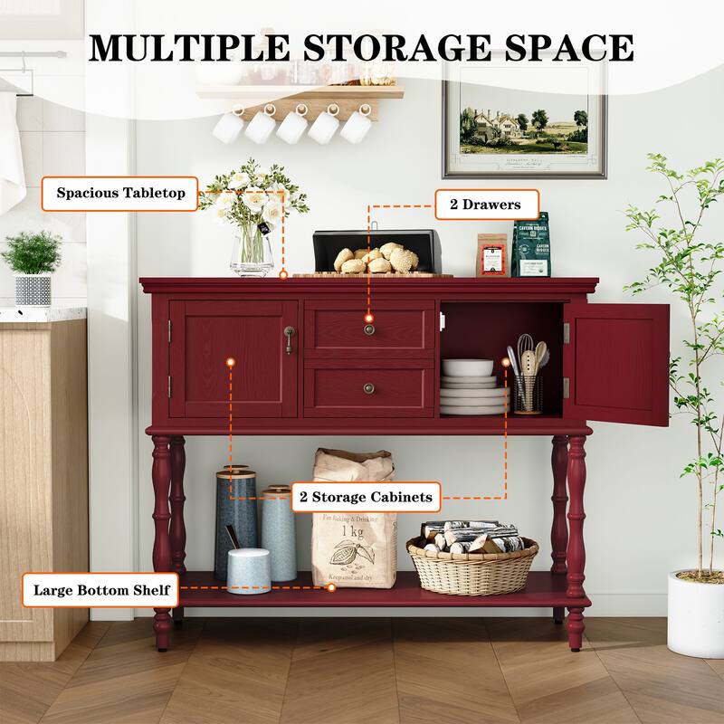 Farmhouse Wood Console Table