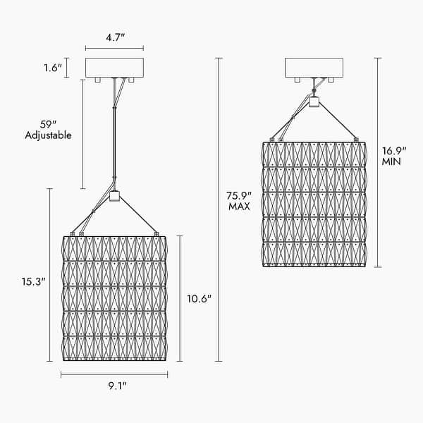 Modern Glam LED 1Light Crystal Drum Island Pendant Rose Gold Island