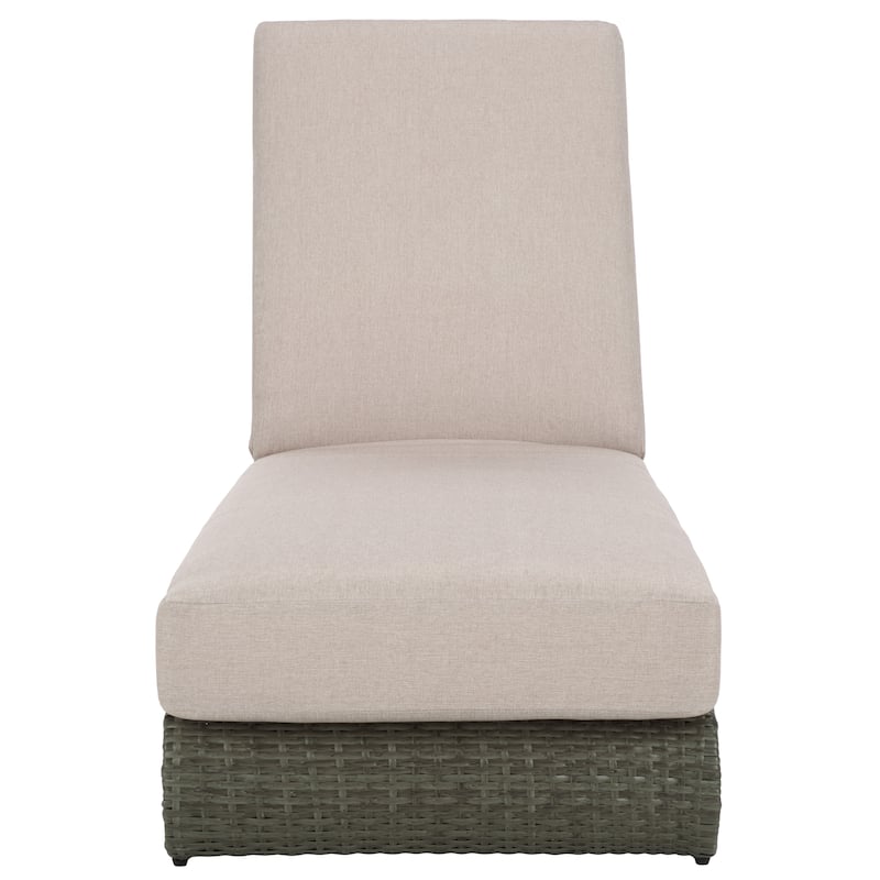 SAFAVIEH Outdoor Vale Chaise Lounge Chair with Cushion - 24"W x 78"D x 31"H