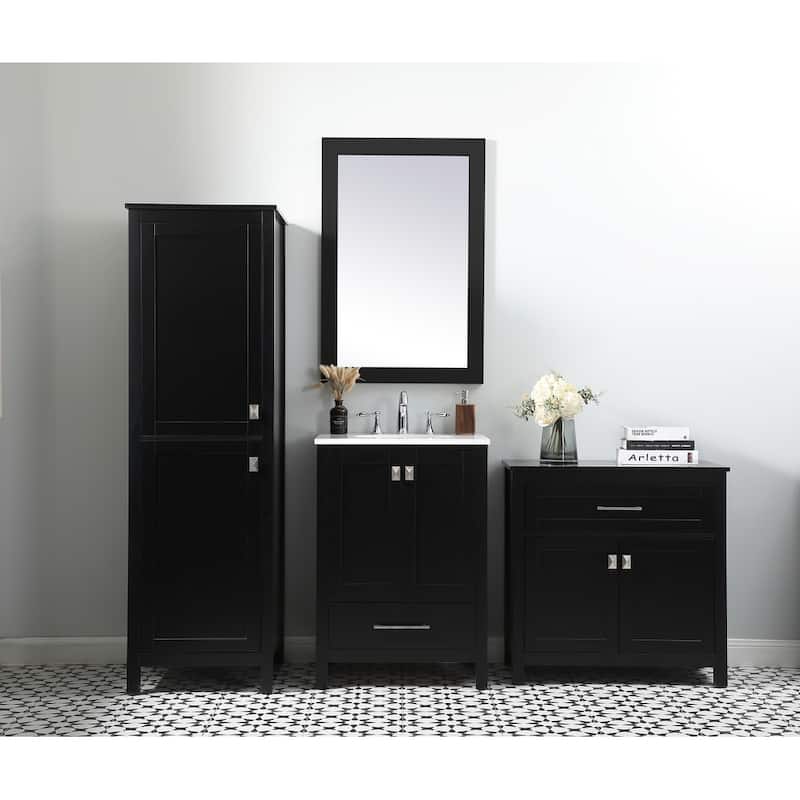Indigo Home 24 Inch Bathroom Storage Freestanding Cabinet