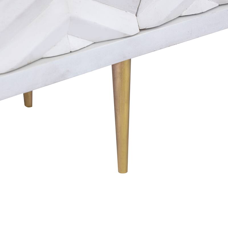 Elk Home Brendle Whitewash Wood 61.5 Inch Wide Credenza