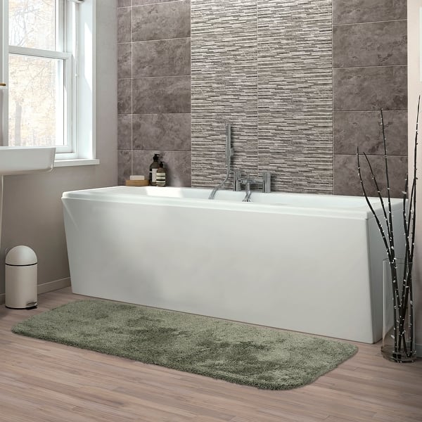 30x50 Finest Luxury Ultra Plush Washable Nylon Bath Rug Deep Fern -  Garland