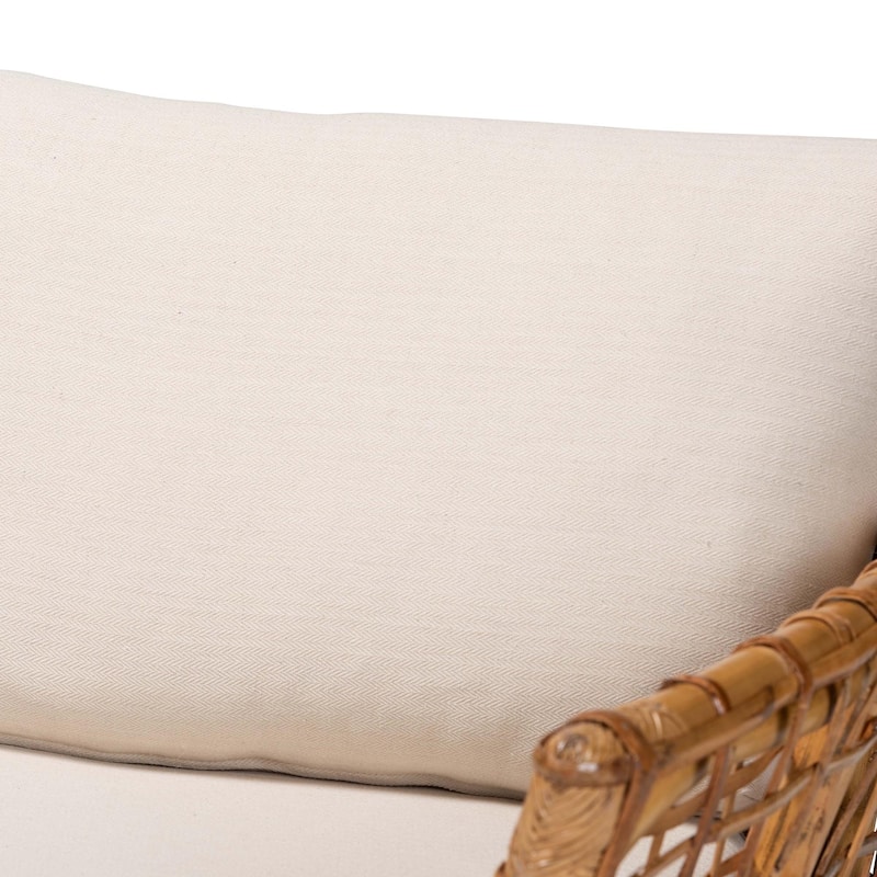 bali & pari Babette Modern Bohemian Natural Brown Rattan Arm Chair
