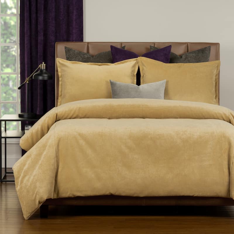 Mixology Padma 8 Piece Duvet Cover and Insert Set - Old Gold - Queen