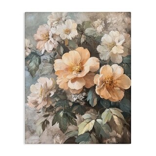 Stupell Soft Floral Arrangement Canvas Wall Art Design By Petal Prints ...
