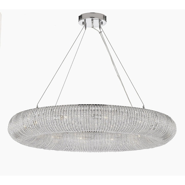 Crystal Halo Chandelier Modern / Contemporary Floating Orb 41" Wide
