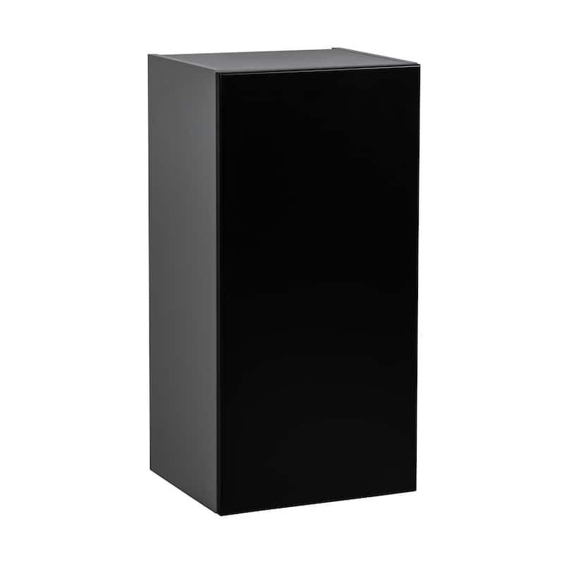 15" x 30" Wall Cabinet-Single Door-Grey - 15 x 30 x 12 - Black