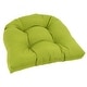 preview thumbnail 11 of 70, 19-inch Twill U-shaped Chair Cushion (Set of 1, 2, or 4) - 19 x 19 Single - Mojito Lime