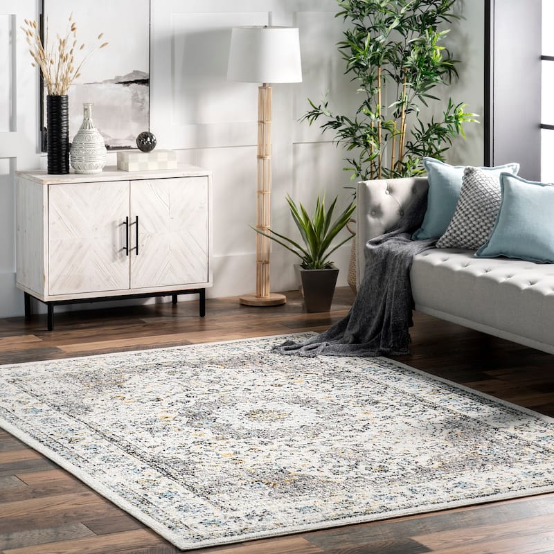 Nuloom Verona Vintage Persian Area Rug - 8' x 10' - Grey