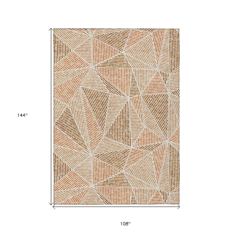 HomeRoots Geometric Transitional Rectangle Outdoor Rug