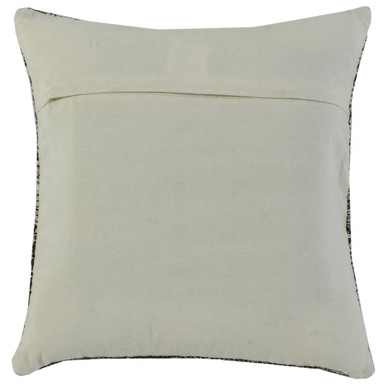 20" Gray and Black Farmhouse Geometric Diamond Square Throw Pillow