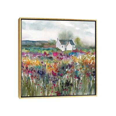iCanvas "Wildflower Cottage" by Carol Robinson Framed Canvas Print