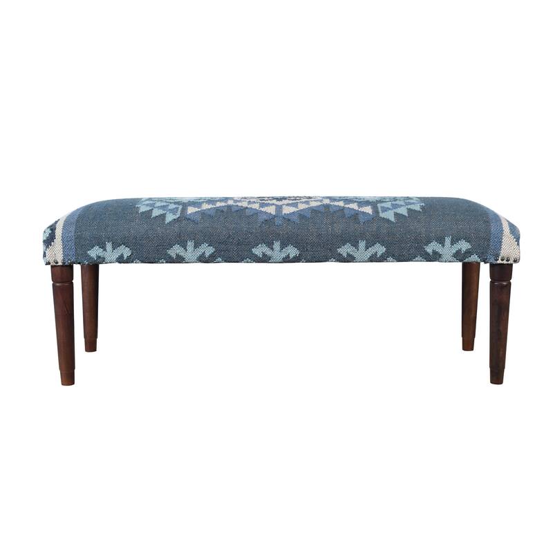 Sevita Salem Southwestern Upholstered Accent Bench Indoor Entryway Bench - 47" L x 16" W x 18" H