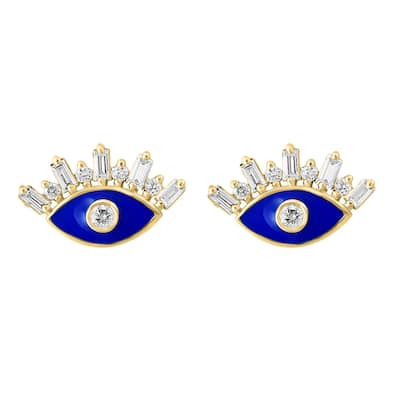 EFFY 14K Yellow Gold Diamond Earrings