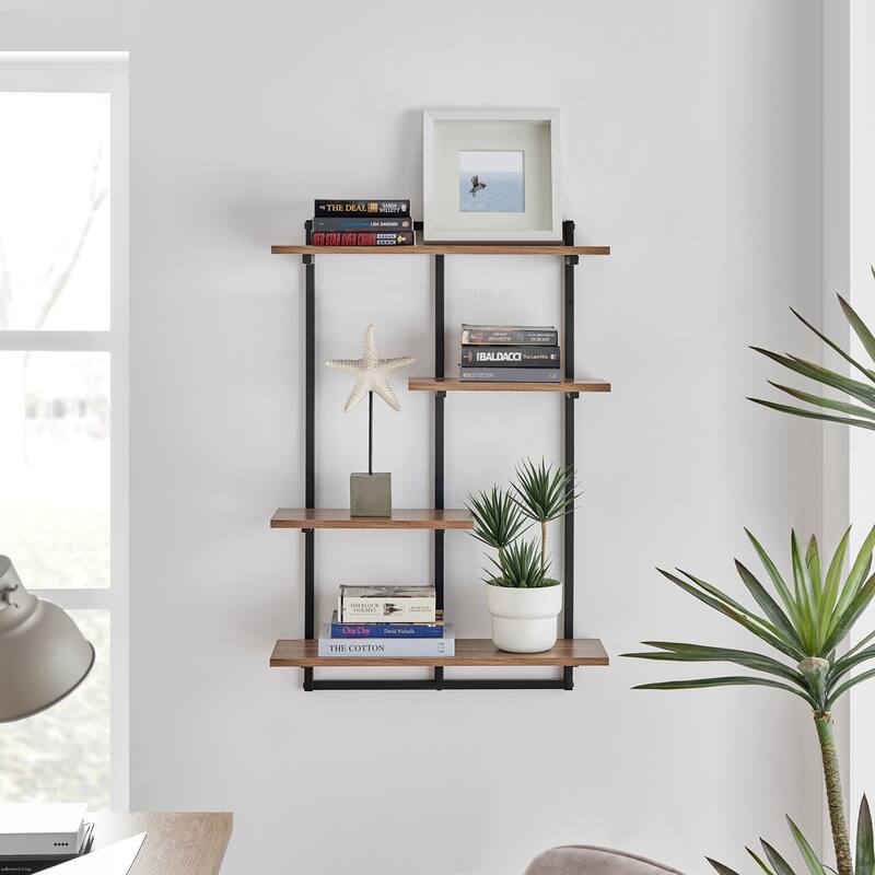 Rhodes 4 Tier Modern Floating Windowsill Wall Shelf