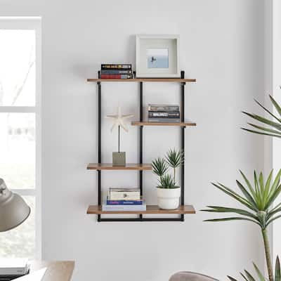 Rhodes 4 Tier Modern Floating Windowsill Wall Shelf