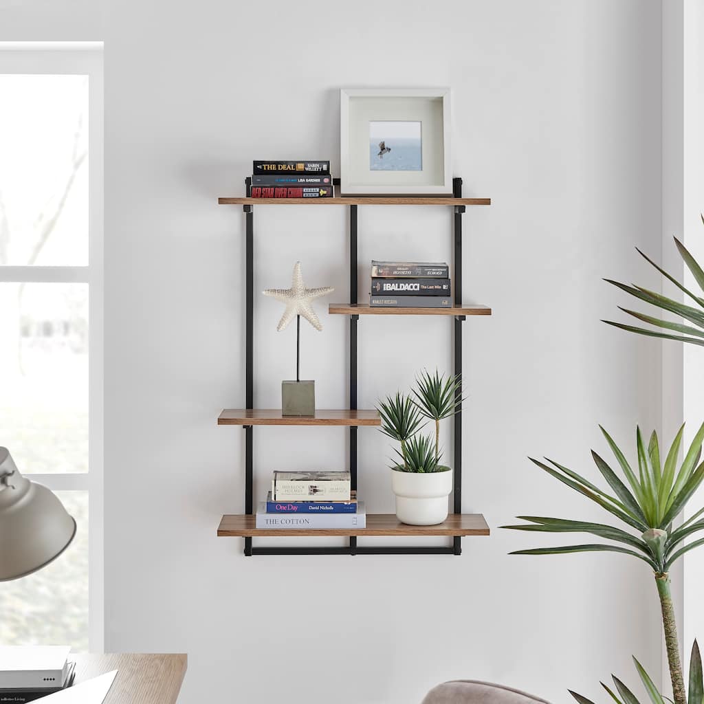 Rhodes 4 Tier Modern Floating Windowsill Wall Shelf