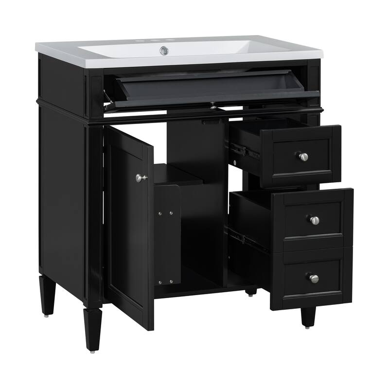 30"Wall Mounted Bathroom Vanity with Resin Sink