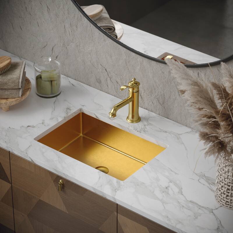 Karran Vineyard KBF470 Single-Handle Single Hole Basin Bathroom Faucet with Matching Pop-up Drain