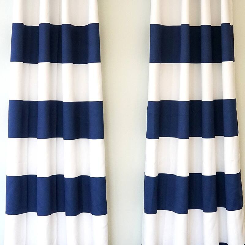 DriftAway Mia Stripe Room Darkening Curtain Panel Pair
