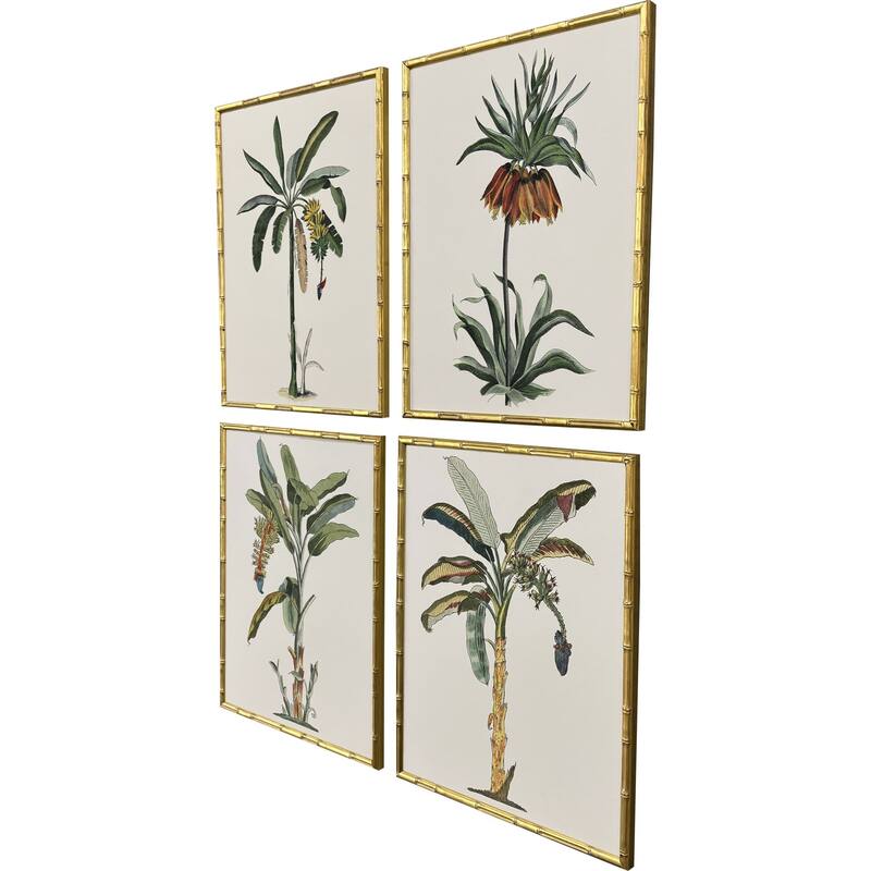 Paragon Contemporary Palm I Framed Art - Set of 4