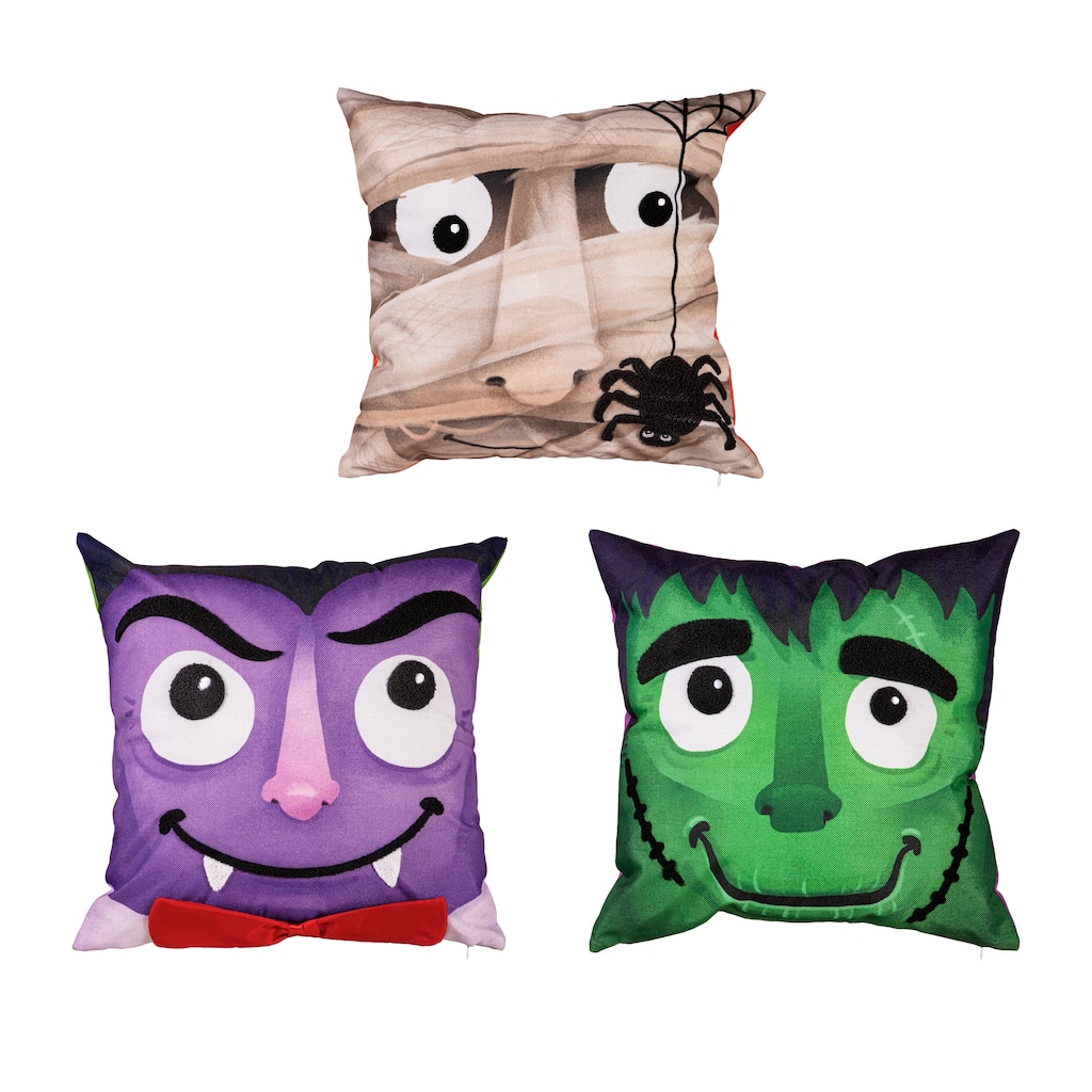 Halloween Friends 18" Interchangeable Pillow Cover, Set of 3