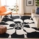 preview thumbnail 10 of 28, SAFAVIEH Handmade Soho Kristen Floral N.Z. Wool Rug 8' x 10' - Black/White - Rectangle