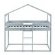 preview thumbnail 6 of 7, Gray Twin over Twin Wood Bunk Bed with Tent & Under Bed Space