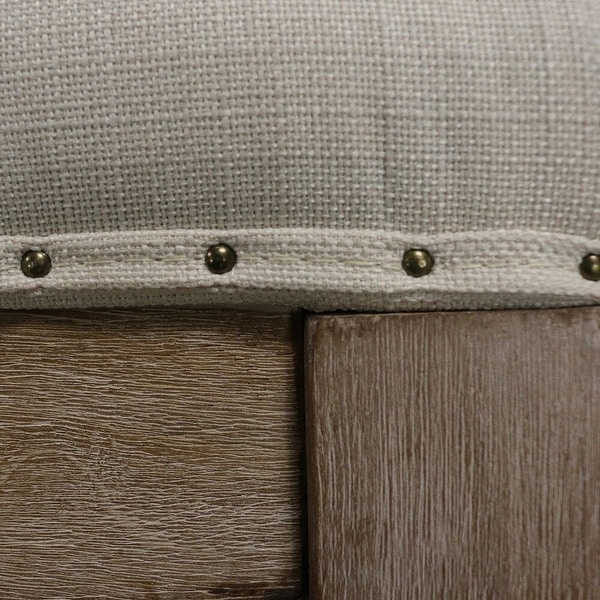 Cairona Tufted Textile 34 inch Shelved Ottoman Table On Sale