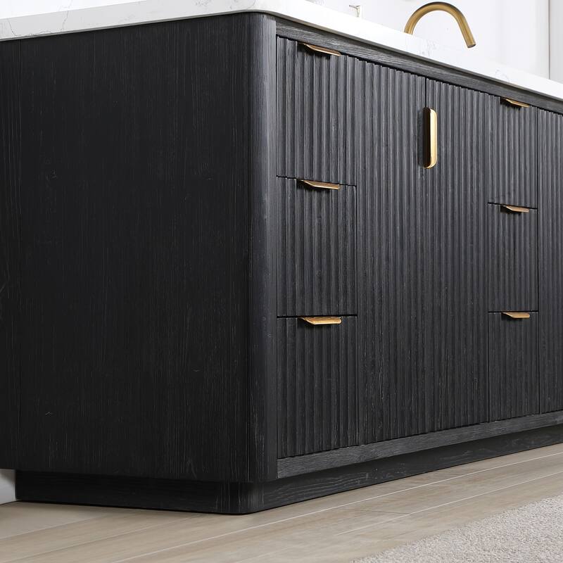 Cadiz Bath Vanity with Composite Stone Top and Mirror