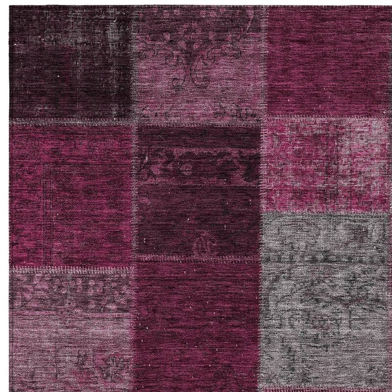 HomeRoots Patchwork Transitional Rectangle Outdoor Rug