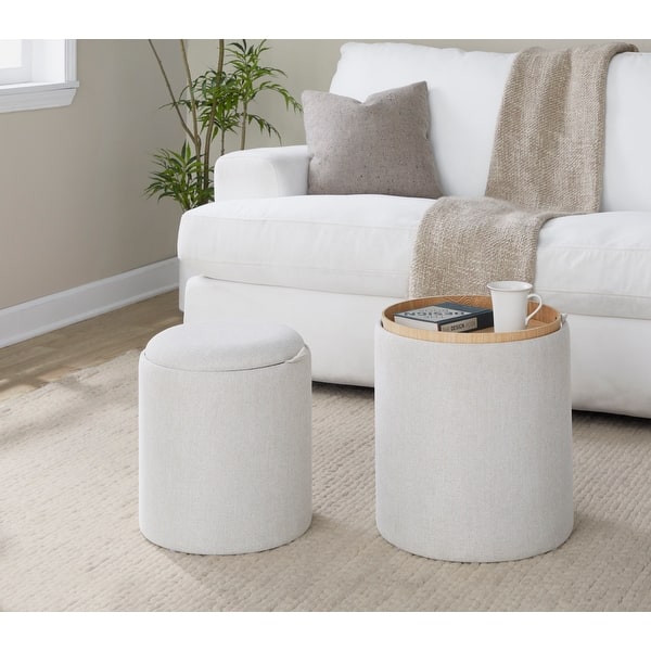 Carson Carrington Astrid Tray Top Nesting Ottoman Set On Sale